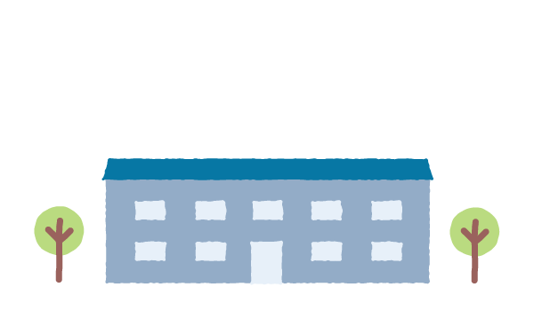 blue building illustration