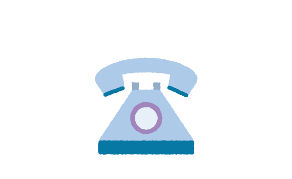 blue rotatory telephone illustration