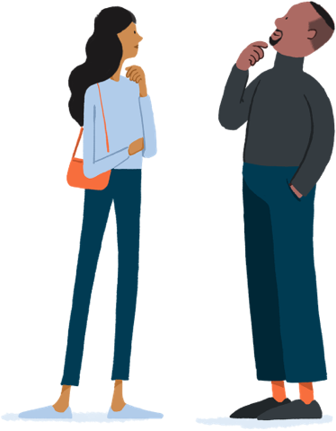 Schizophrenia-man-and-woman-talking-illustration